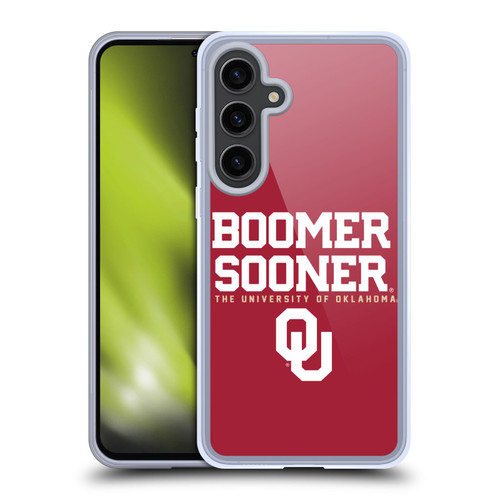 University of Oklahoma OU The University of Oklahoma Boomer Sooner Soft Gel Case for Samsung Galaxy S24+ 5G