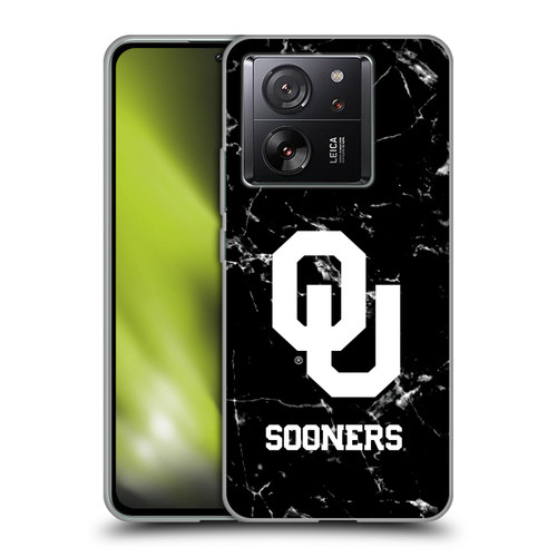 University of Oklahoma OU The University of Oklahoma Black And White Marble Soft Gel Case for Xiaomi 13T 5G / 13T Pro 5G