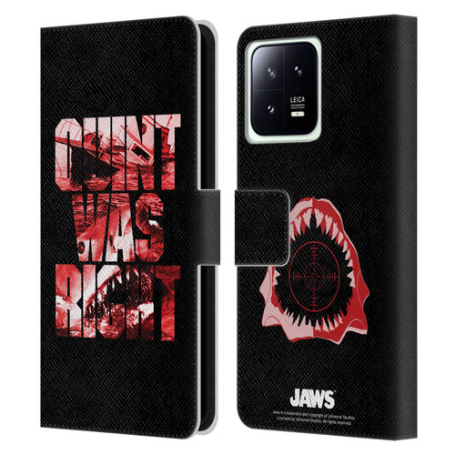 Jaws I Key Art Quint Was Right Leather Book Wallet Case Cover For Xiaomi 13 5G