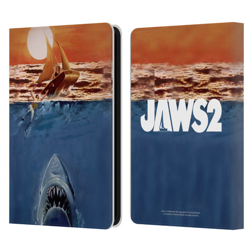 Jaws II Key Art Sailing Poster Leather Book Wallet Case Cover For Amazon Kindle 11th Gen 6in 2022