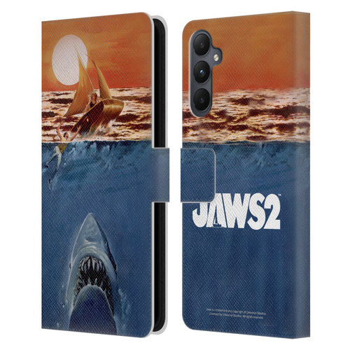 Jaws II Key Art Sailing Poster Leather Book Wallet Case Cover For Samsung Galaxy A05s