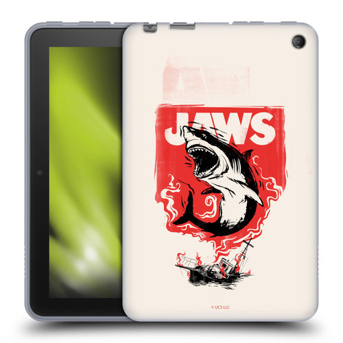 Jaws Art Fire Soft Gel Case for Amazon Fire 7 2022