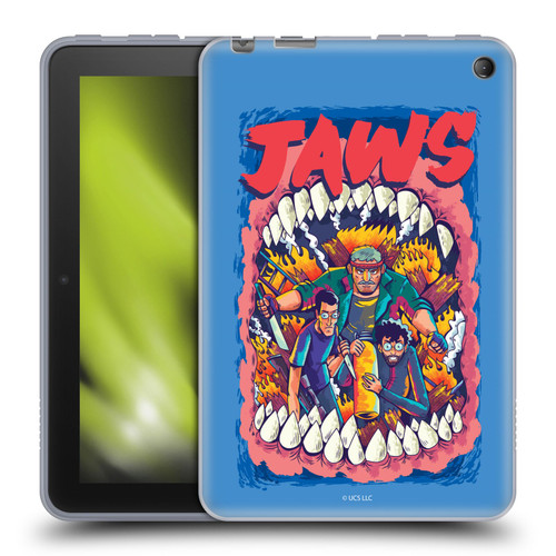 Jaws Art Key Art Soft Gel Case for Amazon Fire 7 2022
