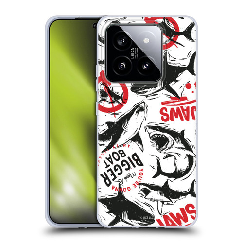 Jaws Art Pattern Doodle Soft Gel Case for Xiaomi 14