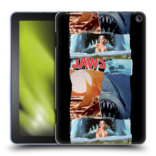 Jaws Graphics Collage Art Soft Gel Case for Amazon Fire HD 8/Fire HD 8 Plus 2020