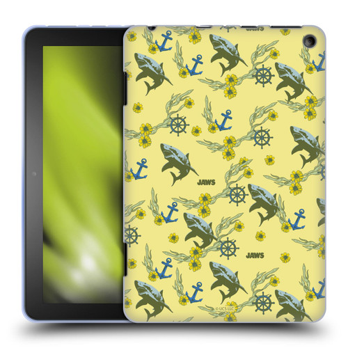 Jaws Graphics Pattern Yellow Soft Gel Case for Amazon Fire HD 8/Fire HD 8 Plus 2020