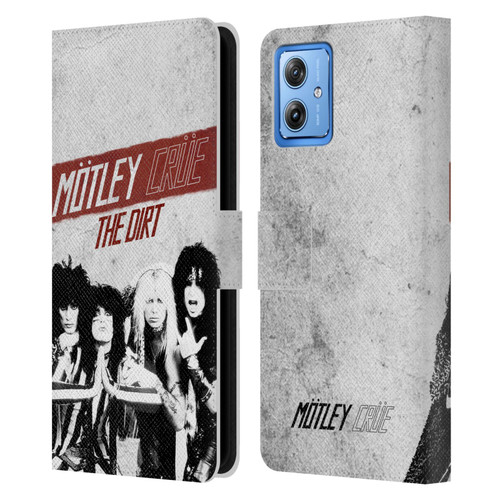 Motley Crue Key Art The Dirt Leather Book Wallet Case Cover For Motorola Moto G54 5G