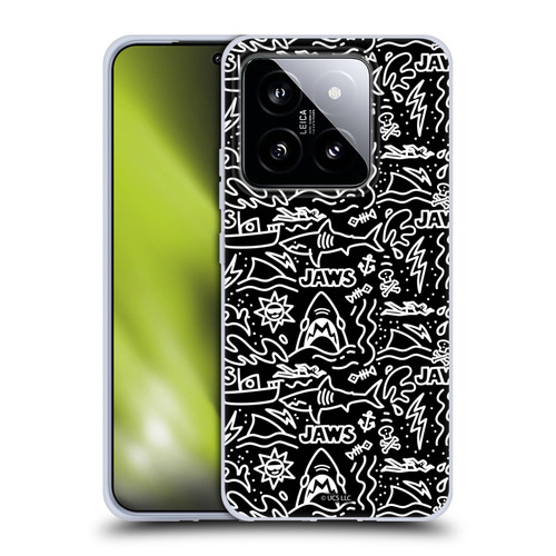 Jaws Graphics Doodle Pattern Soft Gel Case for Xiaomi 14