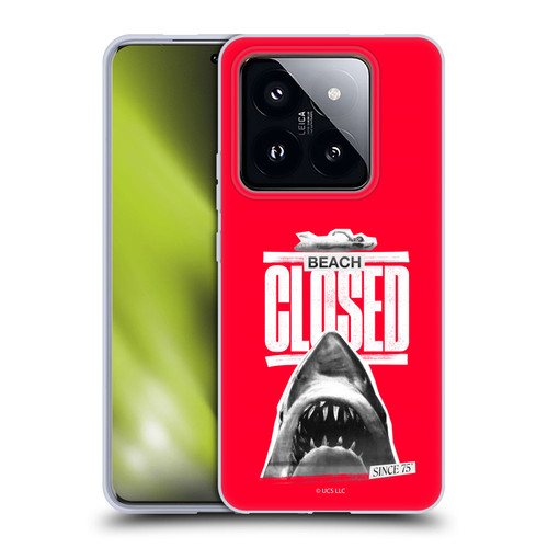 Jaws Graphics Beach Closed Soft Gel Case for Xiaomi 14 Pro