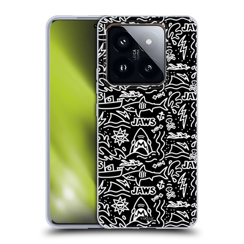 Jaws Graphics Doodle Pattern Soft Gel Case for Xiaomi 14 Pro