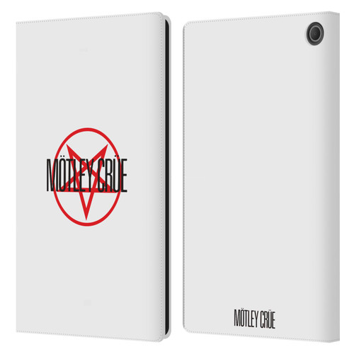 Motley Crue Logos Pentagram Leather Book Wallet Case Cover For Amazon Fire Max 11 2023