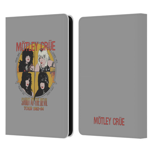 Motley Crue Tours SATD Vintage Leather Book Wallet Case Cover For Amazon Kindle 11th Gen 6in 2022