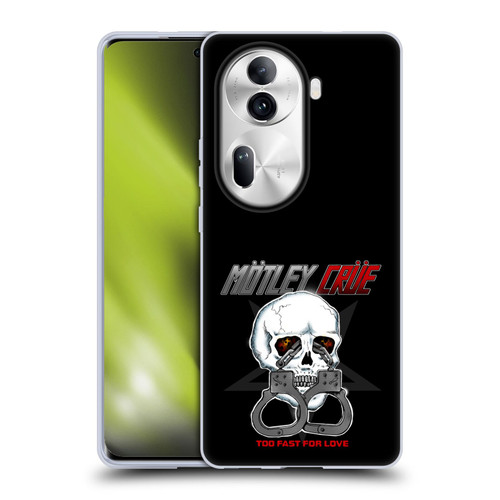 Motley Crue Logos Too Fast For Love Skull Soft Gel Case for OPPO Reno11 Pro