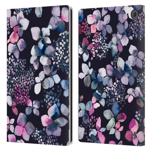 Ninola Floral Hydrangea Astronomical Leather Book Wallet Case Cover For Amazon Fire Max 11 2023