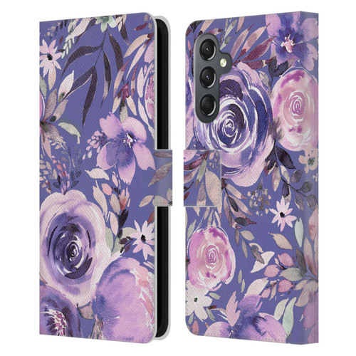 Ninola Lilac Floral Pastel Peony Roses Leather Book Wallet Case Cover For Samsung Galaxy A25 5G