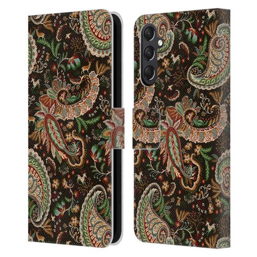 Ninola Mix Patterns Woodland Paisley Leather Book Wallet Case Cover For Samsung Galaxy A24 4G / M34 5G