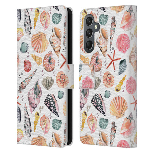 Ninola Ocean Sea Shells Leather Book Wallet Case Cover For Samsung Galaxy A25 5G