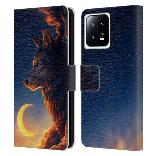 Jonas "JoJoesArt" Jödicke Wildlife 2 Golden Moon Leather Book Wallet Case Cover For Xiaomi 13 5G