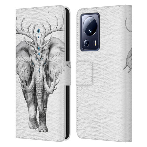 Jonas "JoJoesArt" Jödicke Wildlife 2 Elephant Soul Leather Book Wallet Case Cover For Xiaomi 13 Lite 5G