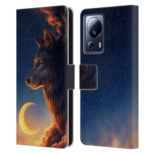 Jonas "JoJoesArt" Jödicke Wildlife 2 Golden Moon Leather Book Wallet Case Cover For Xiaomi 13 Lite 5G