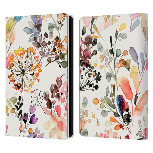 Ninola Wild Grasses Multicolor Leather Book Wallet Case Cover For Amazon Kindle Paperwhite 5 (2021)