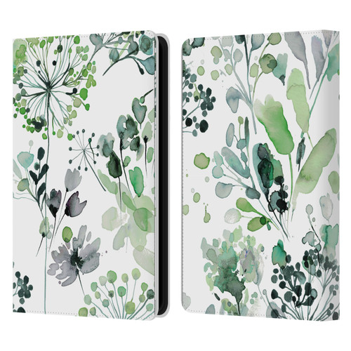 Ninola Wild Grasses Eucalyptus Leather Book Wallet Case Cover For Amazon Kindle Paperwhite 5 (2021)