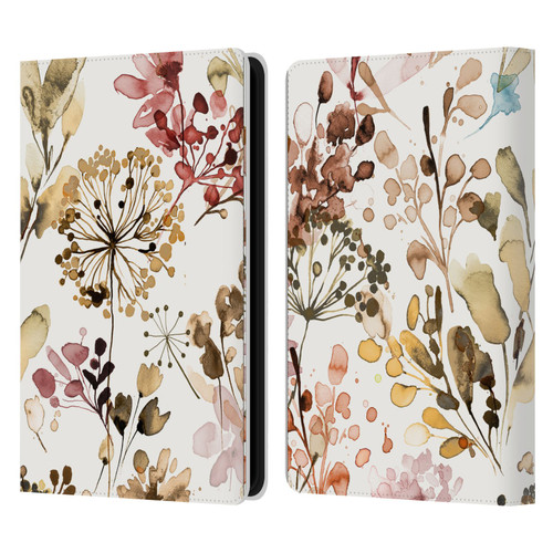 Ninola Wild Grasses Rustic Leather Book Wallet Case Cover For Amazon Kindle Paperwhite 5 (2021)