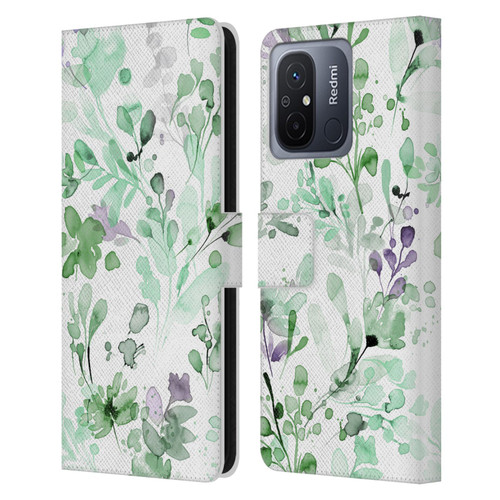 Ninola Wild Grasses Eucalyptus Plants Leather Book Wallet Case Cover For Xiaomi Redmi 12C