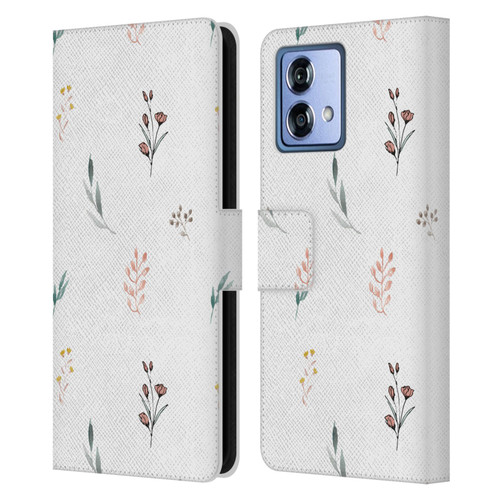 Anis Illustration Flower Pattern 2 Botanicals Leather Book Wallet Case Cover For Motorola Moto G84 5G