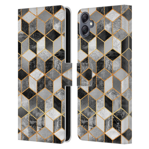 Elisabeth Fredriksson Cubes Collection Black And White Leather Book Wallet Case Cover For Samsung Galaxy A05