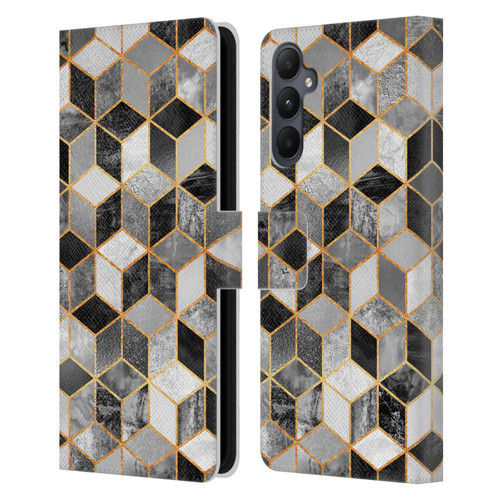 Elisabeth Fredriksson Cubes Collection Black And White Leather Book Wallet Case Cover For Samsung Galaxy A05s