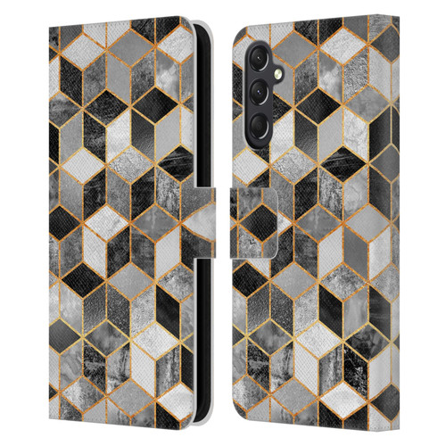 Elisabeth Fredriksson Cubes Collection Black And White Leather Book Wallet Case Cover For Samsung Galaxy A24 4G / M34 5G