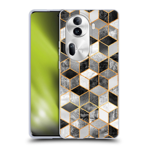 Elisabeth Fredriksson Cubes Collection Black And White Soft Gel Case for OPPO Reno11 Pro