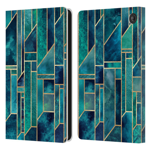 Elisabeth Fredriksson Geometric Design And Pattern Blue Skies Leather Book Wallet Case Cover For Amazon Fire 7 2022