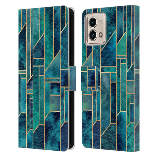 Elisabeth Fredriksson Geometric Design And Pattern Blue Skies Leather Book Wallet Case Cover For Motorola Moto G Stylus 5G 2023