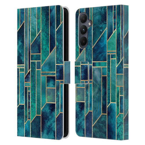 Elisabeth Fredriksson Geometric Design And Pattern Blue Skies Leather Book Wallet Case Cover For Samsung Galaxy A05s