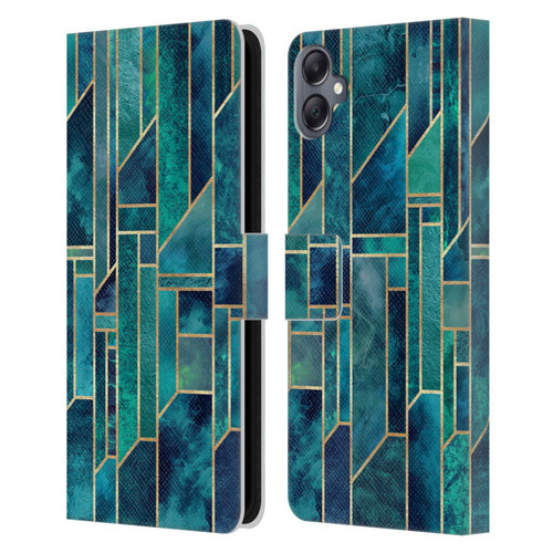 Elisabeth Fredriksson Geometric Design And Pattern Blue Skies Leather Book Wallet Case Cover For Samsung Galaxy A05