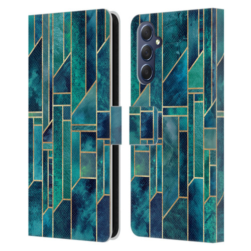 Elisabeth Fredriksson Geometric Design And Pattern Blue Skies Leather Book Wallet Case Cover For Samsung Galaxy M54 5G