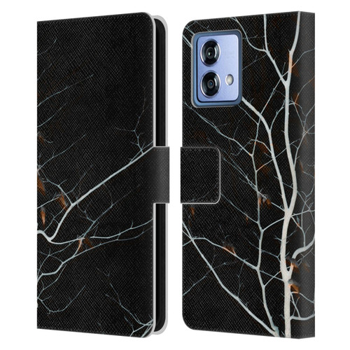 Dorit Fuhg Forest Black Leather Book Wallet Case Cover For Motorola Moto G84 5G