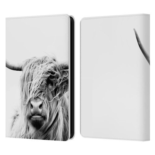 Dorit Fuhg Travel Stories Portrait of a Highland Cow Leather Book Wallet Case Cover For Amazon Kindle 11th Gen 6in 2022