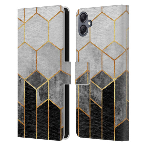 Elisabeth Fredriksson Sparkles Charcoal Hexagons Leather Book Wallet Case Cover For Samsung Galaxy A05