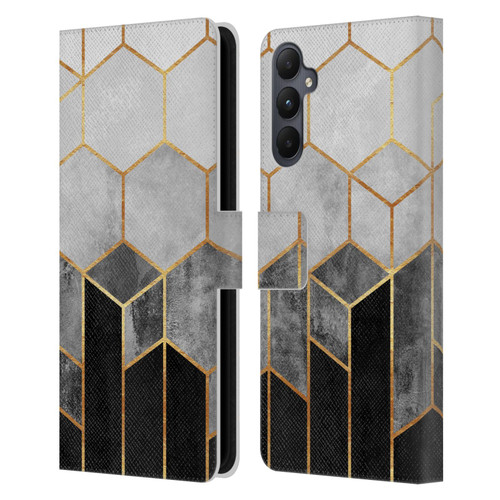 Elisabeth Fredriksson Sparkles Charcoal Hexagons Leather Book Wallet Case Cover For Samsung Galaxy A05s