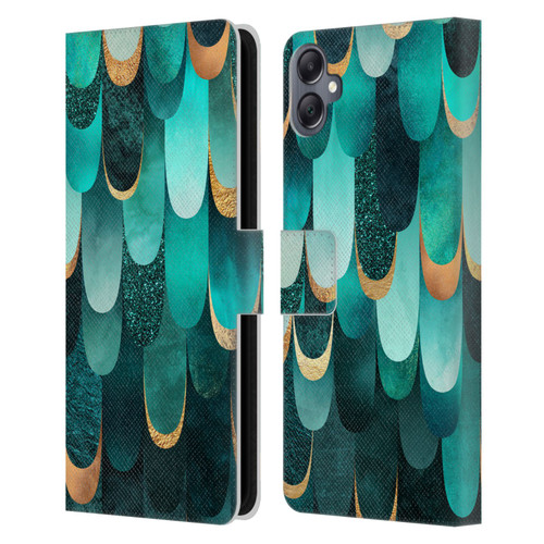 Elisabeth Fredriksson Sparkles Turquoise Leather Book Wallet Case Cover For Samsung Galaxy A05