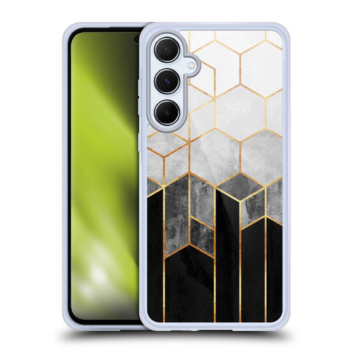 Elisabeth Fredriksson Sparkles Charcoal Hexagons Soft Gel Case for Samsung Galaxy A55 5G