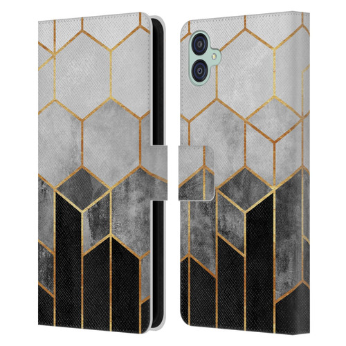 Elisabeth Fredriksson Sparkles Charcoal Hexagons Leather Book Wallet Case Cover For Samsung Galaxy M04 5G / A04e