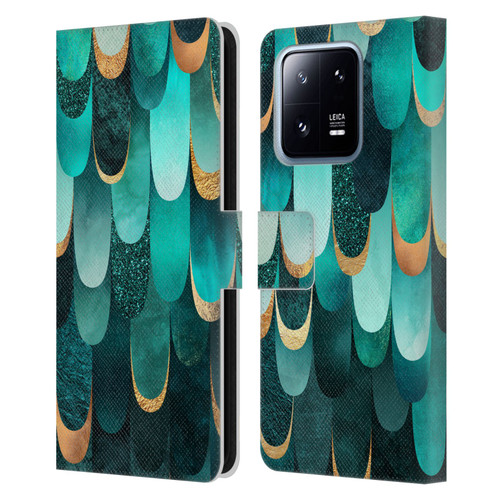 Elisabeth Fredriksson Sparkles Turquoise Leather Book Wallet Case Cover For Xiaomi 13 Pro 5G