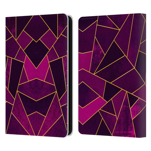 Elisabeth Fredriksson Stone Collection Purple Leather Book Wallet Case Cover For Amazon Kindle 11th Gen 6in 2022