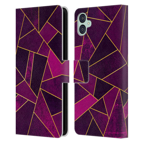 Elisabeth Fredriksson Stone Collection Purple Leather Book Wallet Case Cover For Samsung Galaxy M04 5G / A04e