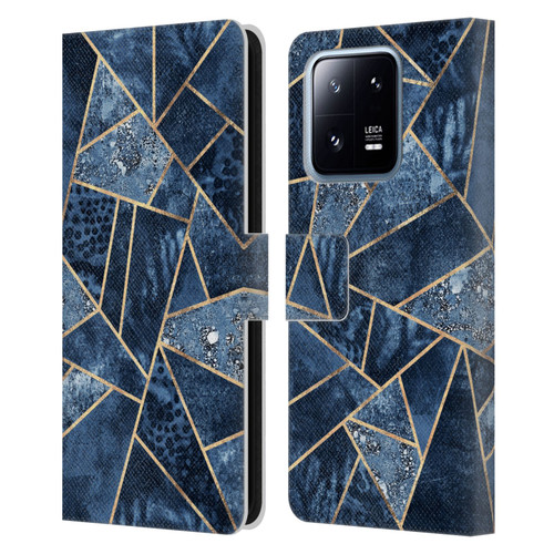 Elisabeth Fredriksson Stone Collection Blue Leather Book Wallet Case Cover For Xiaomi 13 Pro 5G