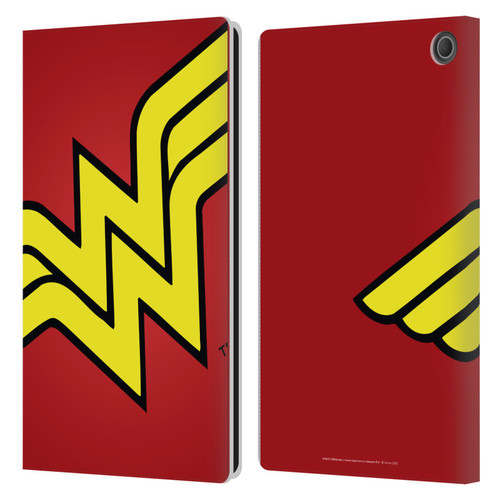 Wonder Woman DC Comics Logos Oversized Leather Book Wallet Case Cover For Amazon Fire Max 11 2023